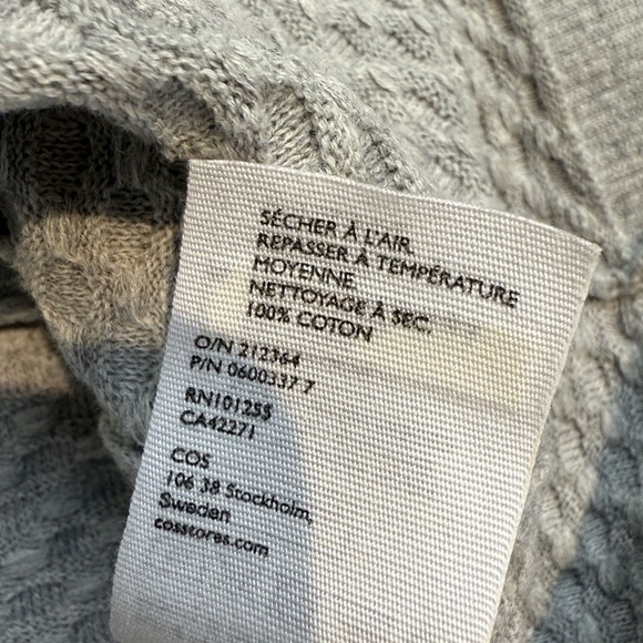 COS Women's Bubble Knit Melange Long Sleeve Pullover Crewneck Sweater - Picture 5 of 7